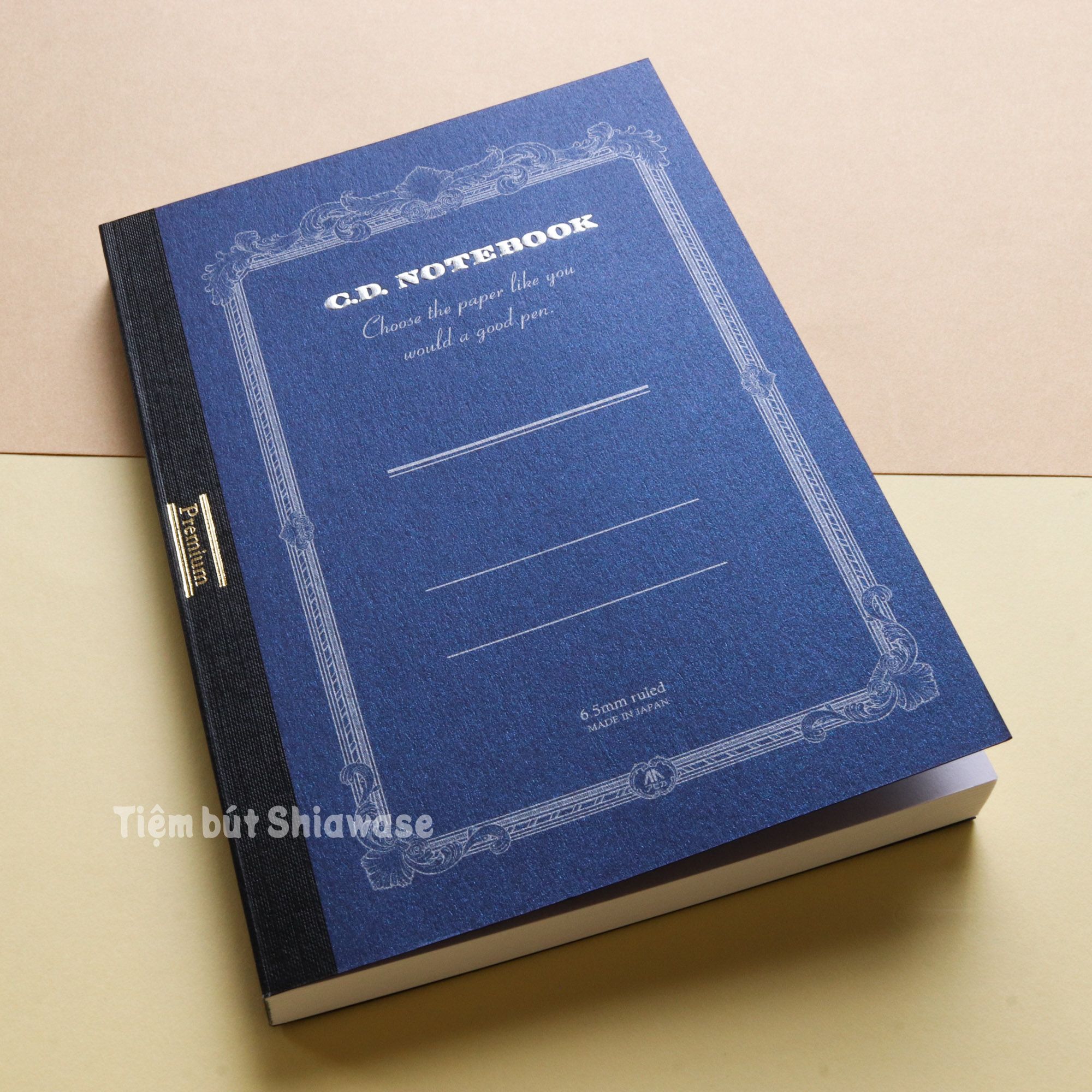Sổ Apica Premium C.D. Notebook A6 Blue - Giấy Trắng - Kẻ Ngang