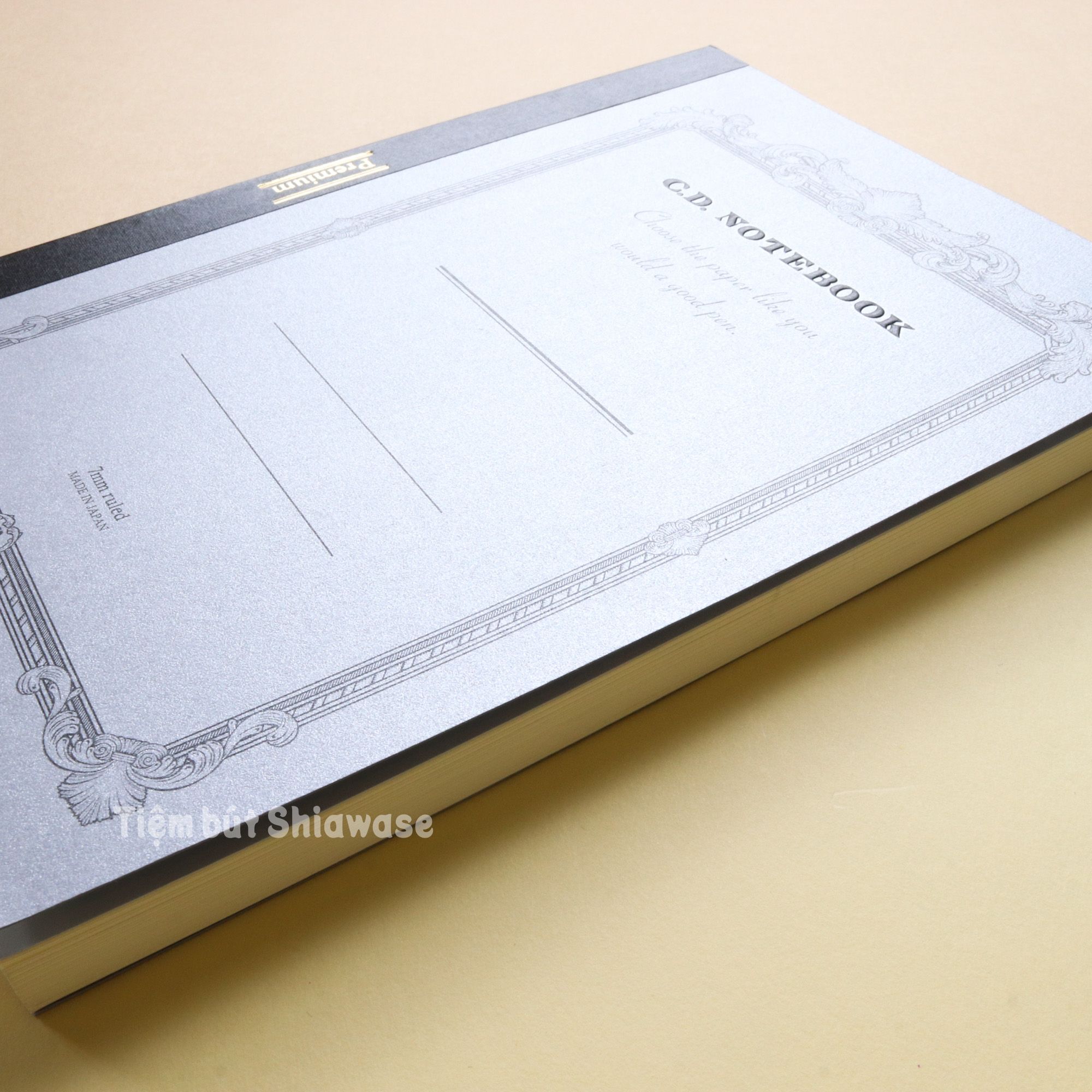 Sổ Apica Premium C.D. Notebook A5 Light Blue - Giấy Kem - Kẻ Ngang