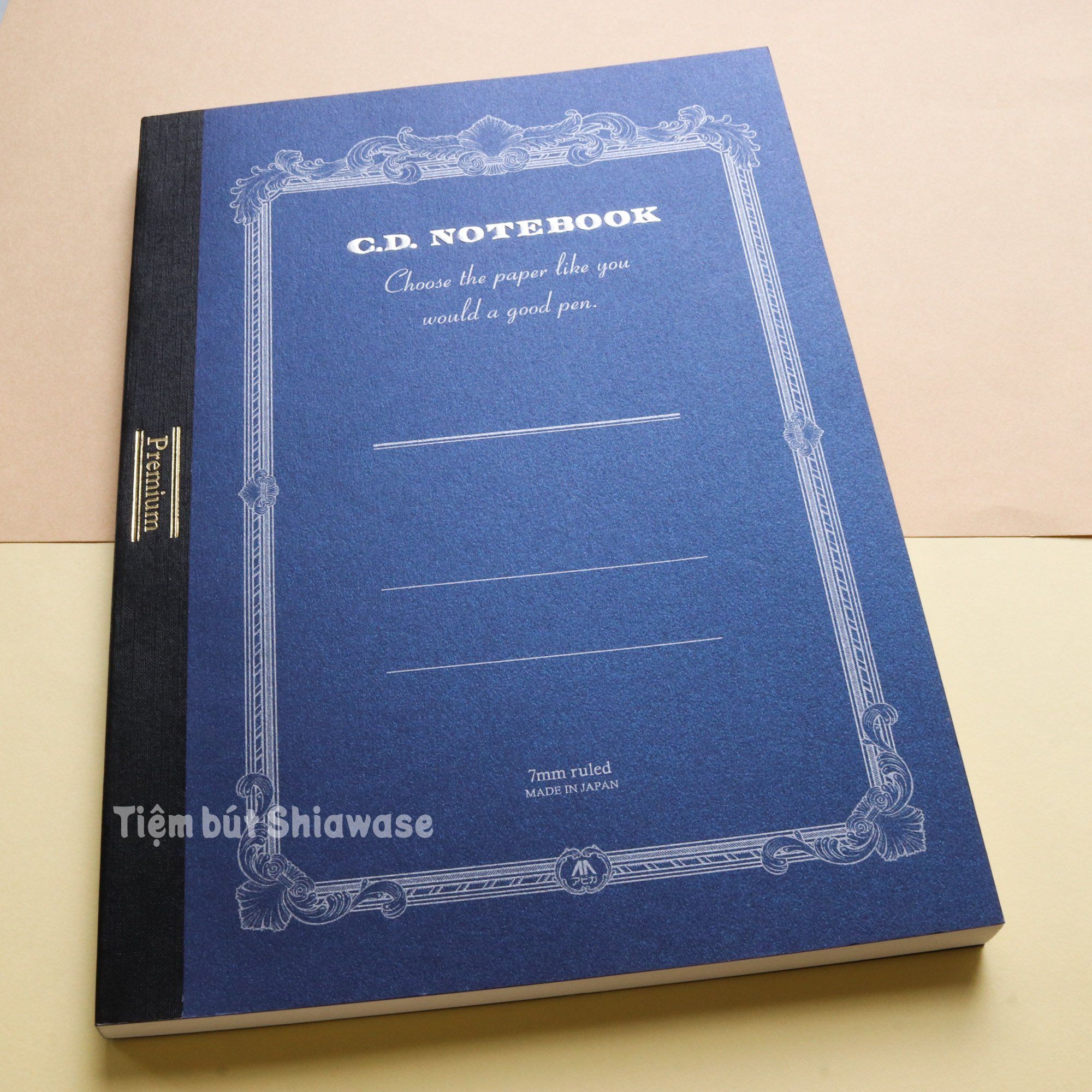 Sổ Apica Premium C.D. Notebook B5 Blue - Giấy Trắng - Kẻ Ngang