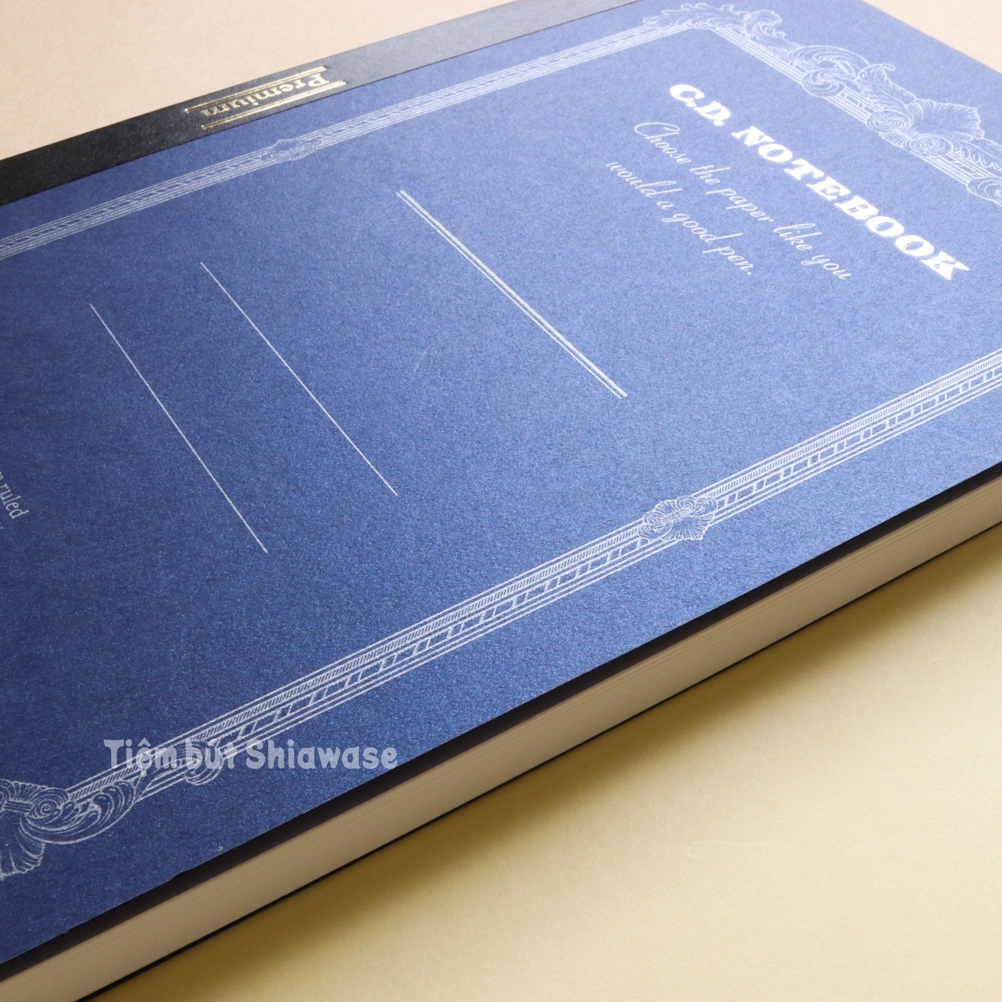 Sổ Apica Premium C.D. Notebook B5 Blue - Giấy Trắng - Kẻ Ngang