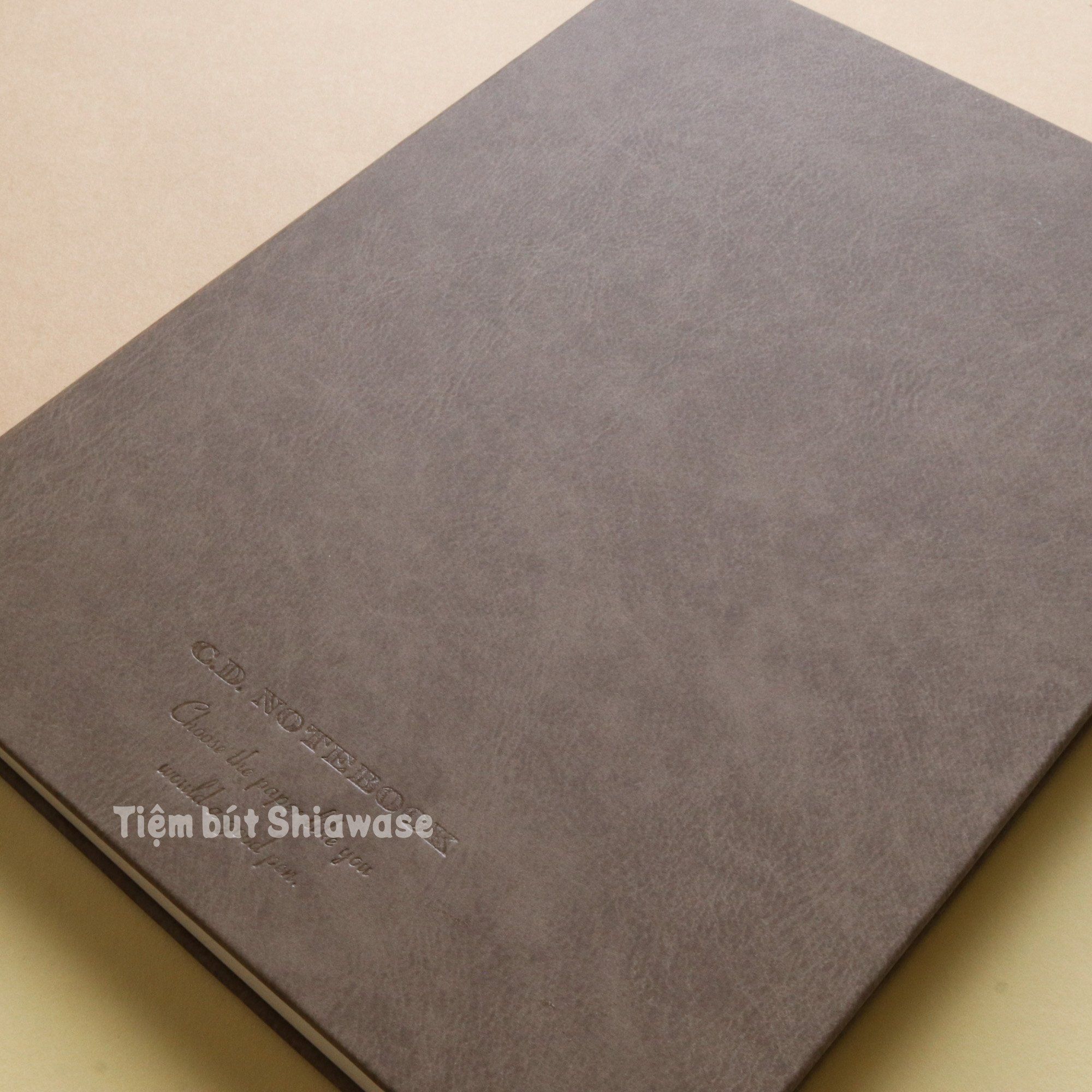 Sổ Apica Premium C.D. Notebook A5 Bìa Da - Brown - Giấy Trắng - Trơn Không Kẻ