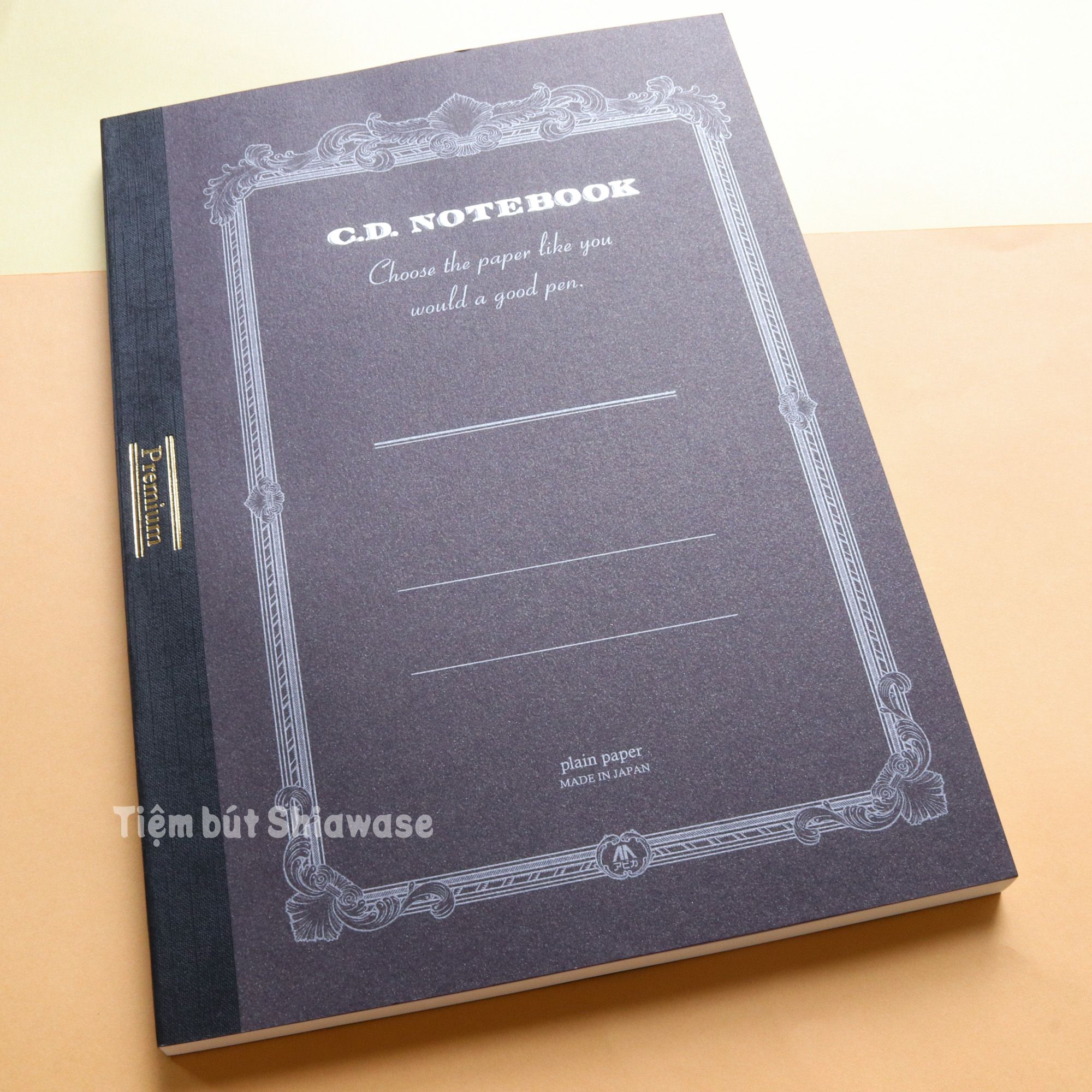 Sổ Apica Premium C.D. Notebook B5 Brown - Giấy Trắng - Trơn Không Kẻ