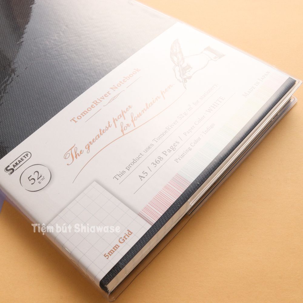 Sổ Tomoe River Notebook A5 Grid - Giấy Trắng - Kẻ Ô Vuông