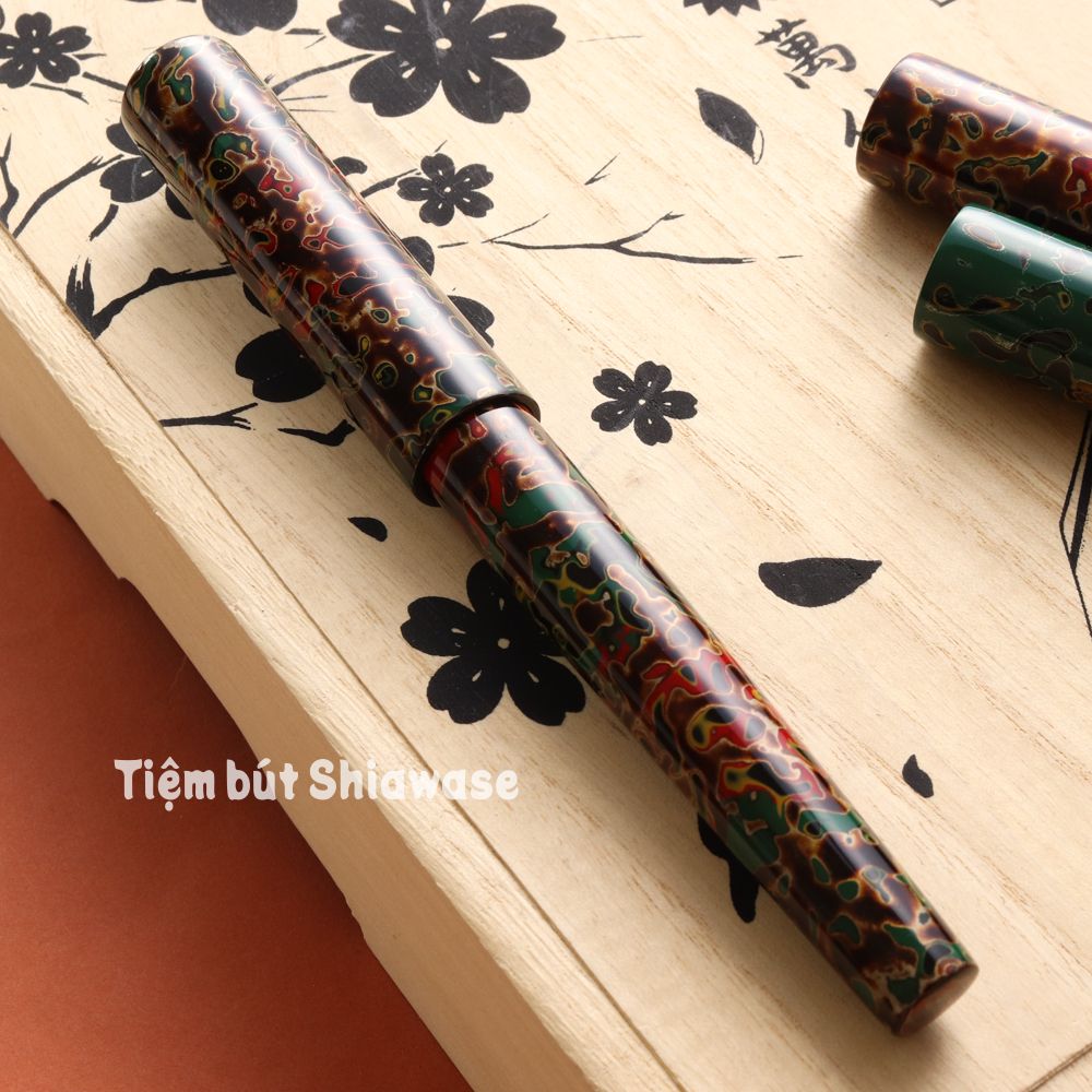 Bút Máy Wancher Sekai Tsugaru Urushi - Kuro-age - Sơn Mài Tsugaru Nhật Bản