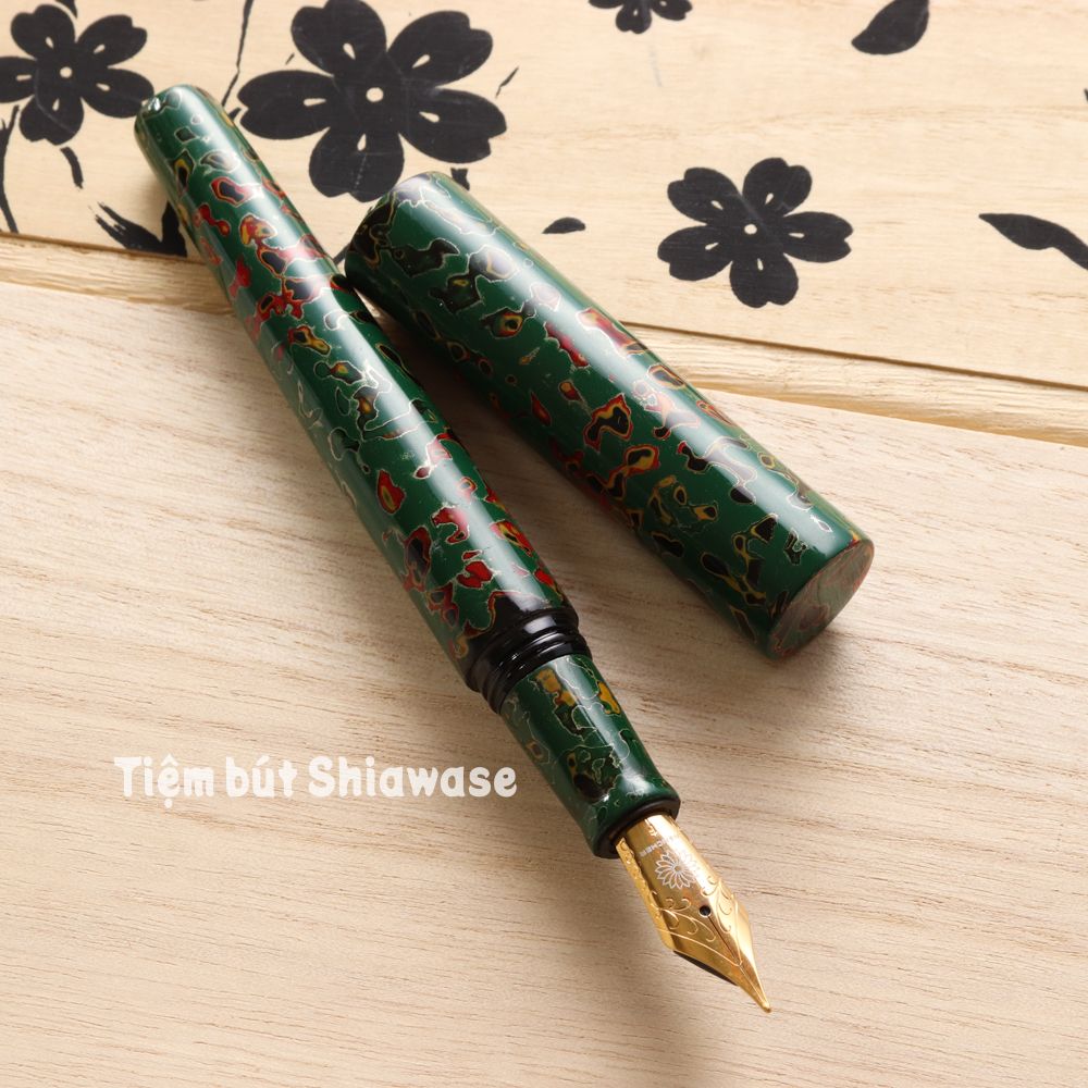 Bút Máy Wancher Sekai Tsugaru Urushi - Midori-age - Sơn Mài Tsugaru Nhật Bản