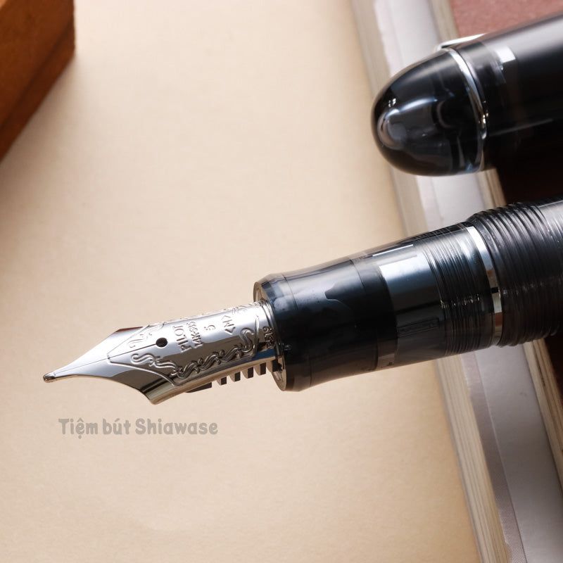 Bút Máy Pilot Custom 74 - Transparent Black - Đen Trong Suốt