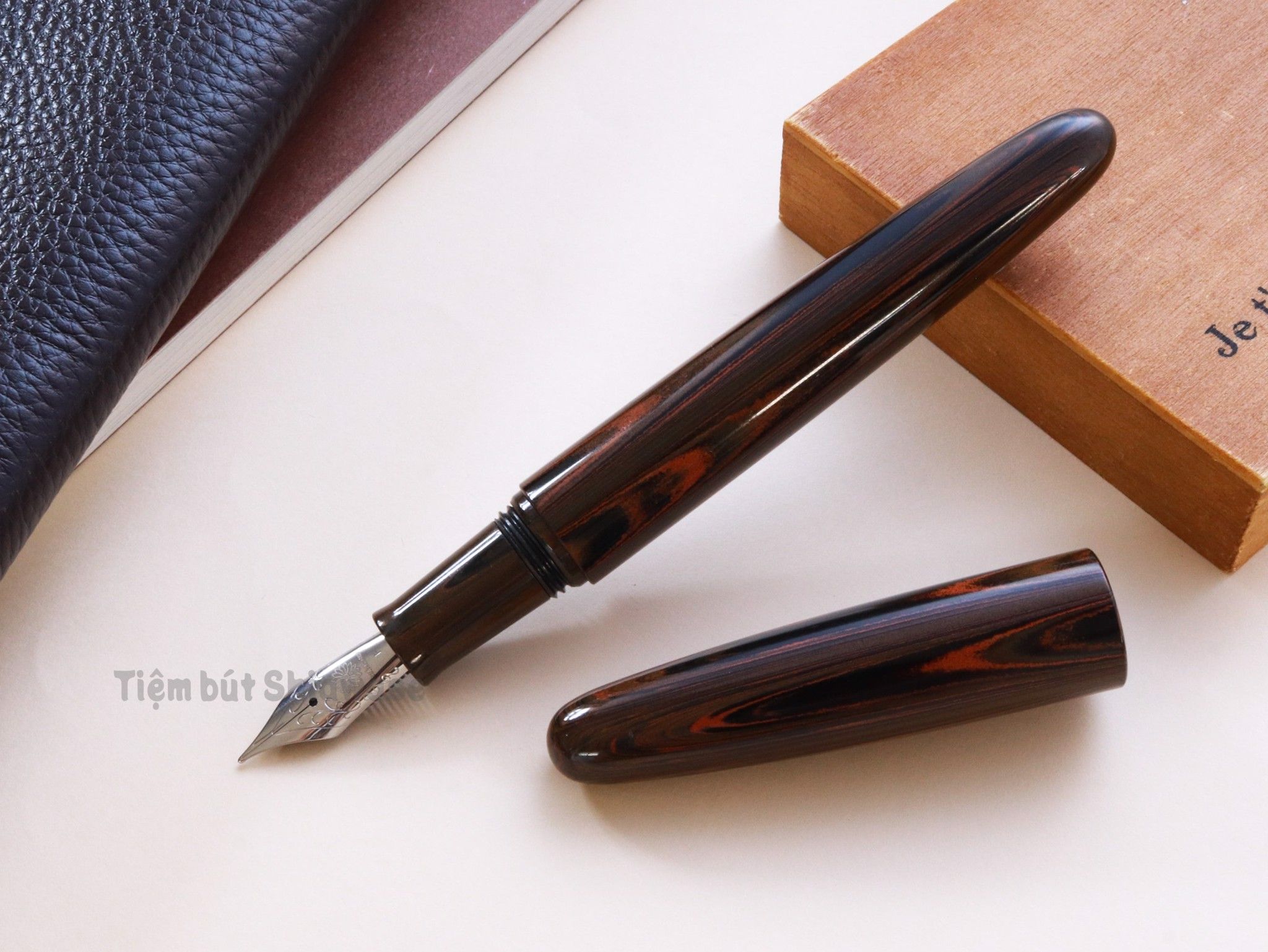 Bút Máy Wancher Dream Pen True Ebonite - Marble Brown - Nâu Cẩm Thạch