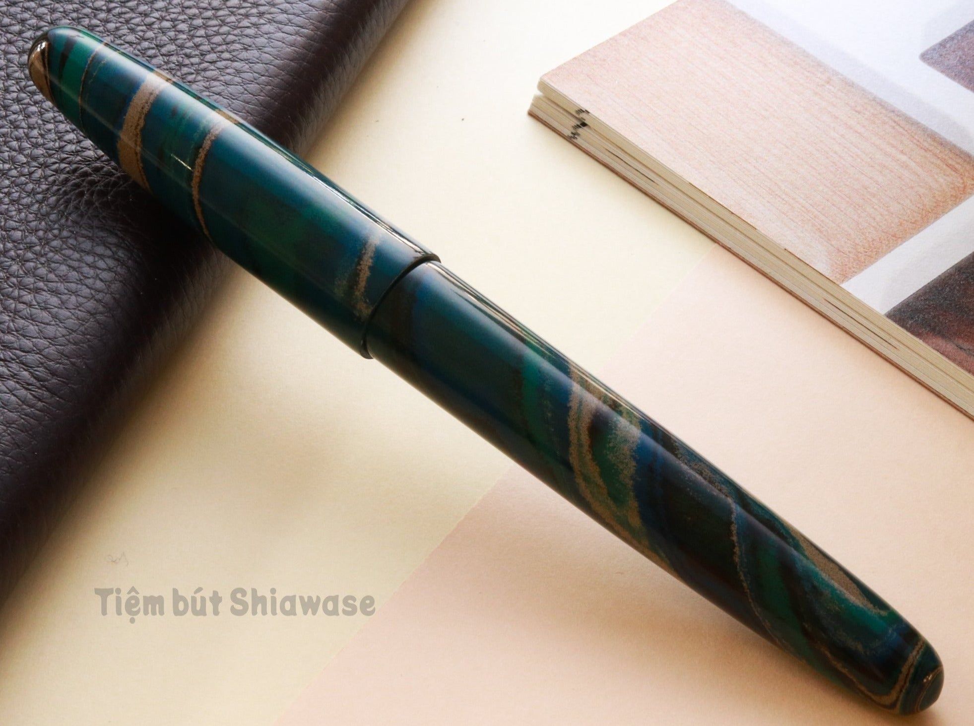  Bút Máy Wancher Dream Pen True Ebonite - Marble Green - Xanh Cẩm Thạch 