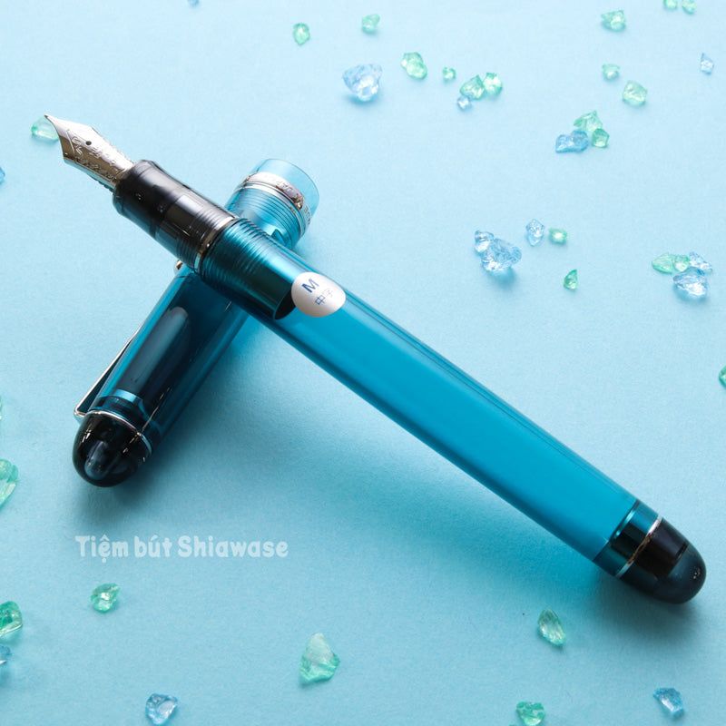 Bút Máy Pilot Custom 74 - Transparent Turquoise Green - Xanh Trong Suốt