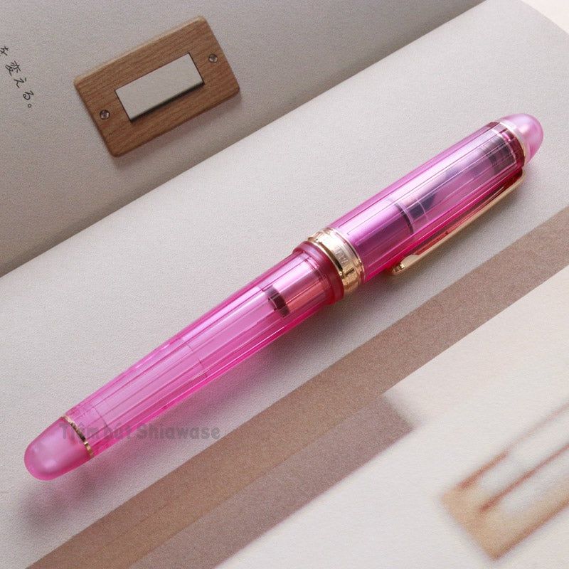 Bút Máy Platinum #3776 Century 14K Nice - Lilas - Hồng Trong Suốt