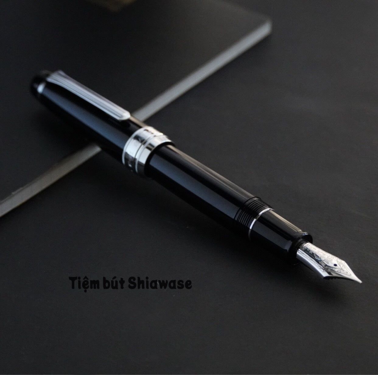 Bút Máy Sailor King of Pens Professional Gear Silver 21K - Black - Đen