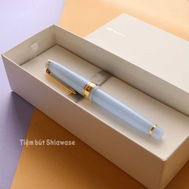 Bút Máy Sailor Professional Gear Slim 14K Shikiori Otogibanashi - Crane Light Blue