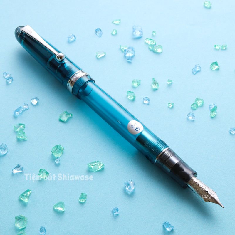 Bút Máy Pilot Custom 74 - Transparent Turquoise Green - Xanh Trong Suốt