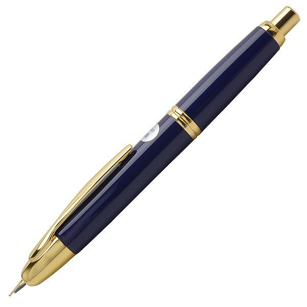 Bút Máy Pilot Capless Vanishing Point Gold Trims - Dark Blue - Xanh Đậm