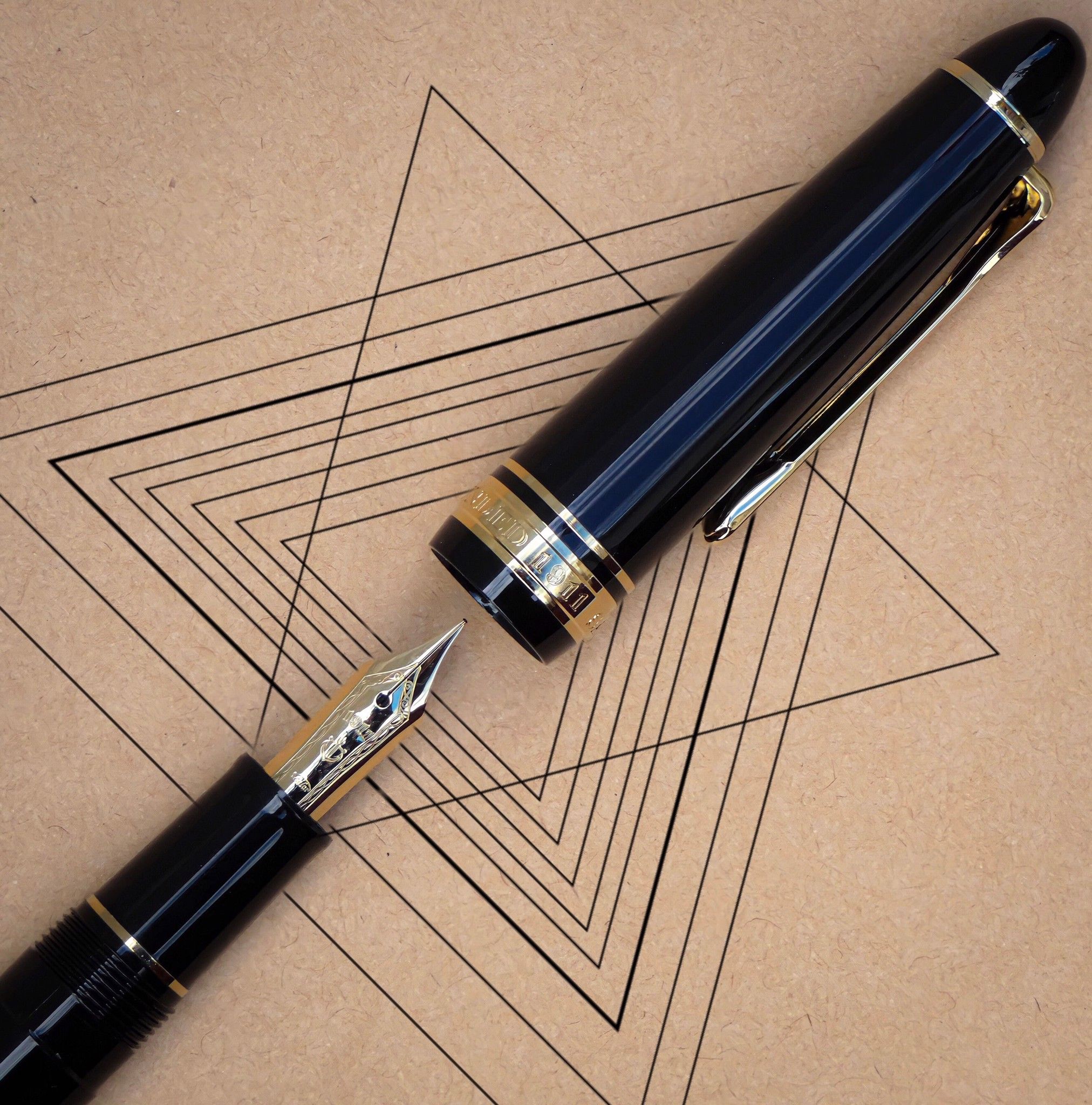 Bút Máy Sailor 1911 Profit Casual Gold Trims - Black - Đen