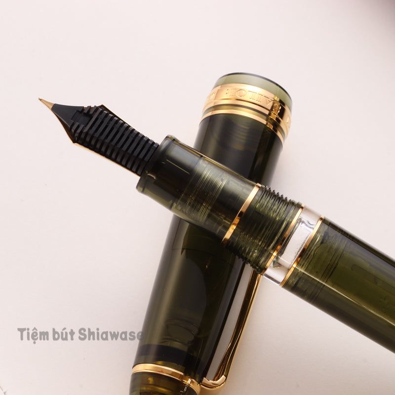 Bút Máy Sailor Wancher 1911 Profit Realo 21K - Transparent Champagne Dark Green
