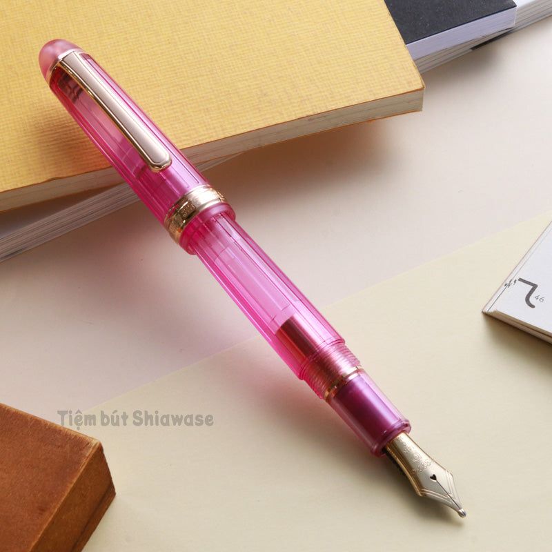Bút Máy Platinum #3776 Century 14K Nice - Lilas - Hồng Trong Suốt