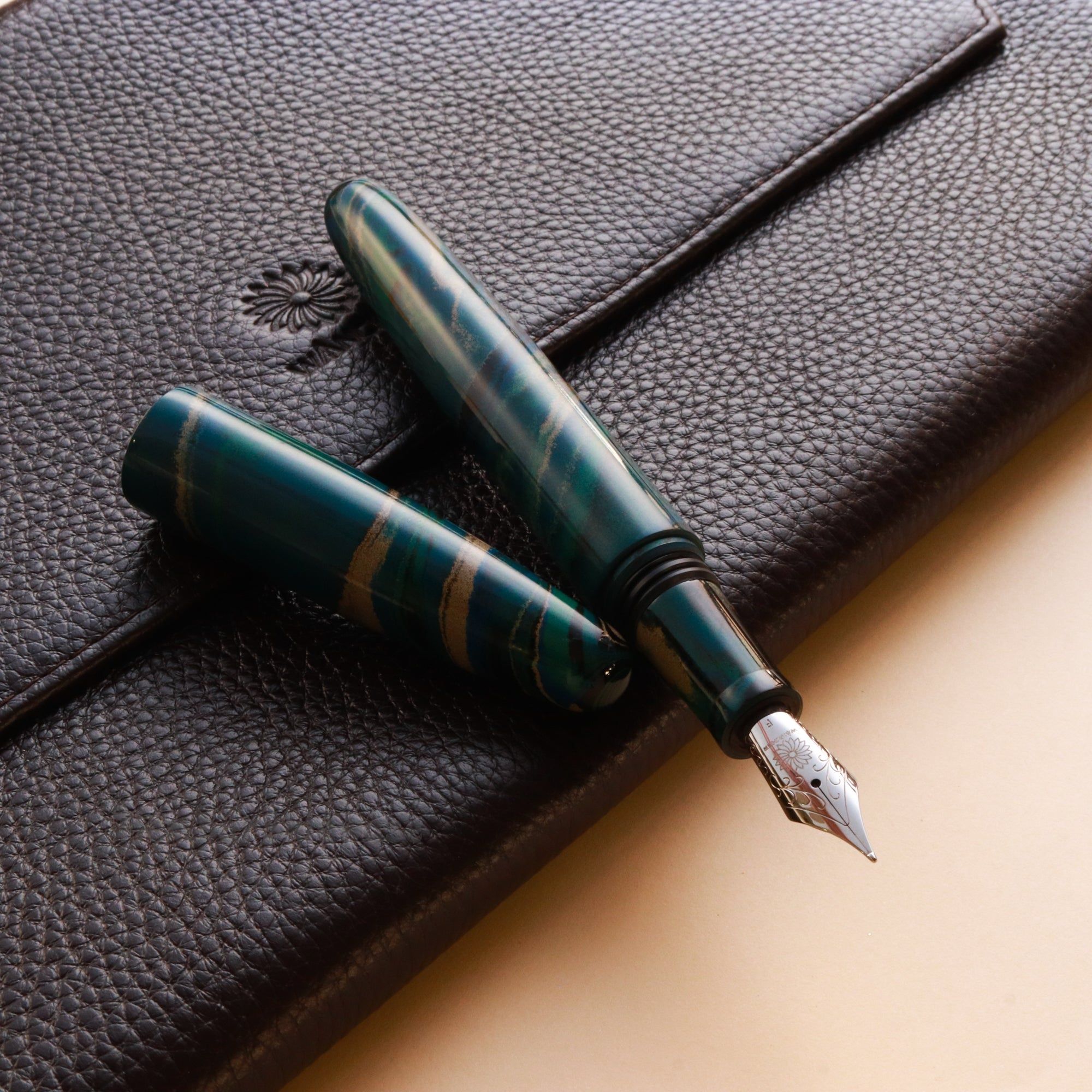 Bút Máy Wancher Dream Pen True Ebonite - Marble Green - Xanh Cẩm Thạch