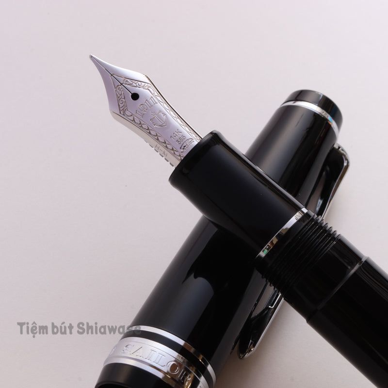 Bút Máy Sailor Professional Gear Slim 14K - Black - Đen (Bản Rhodium)