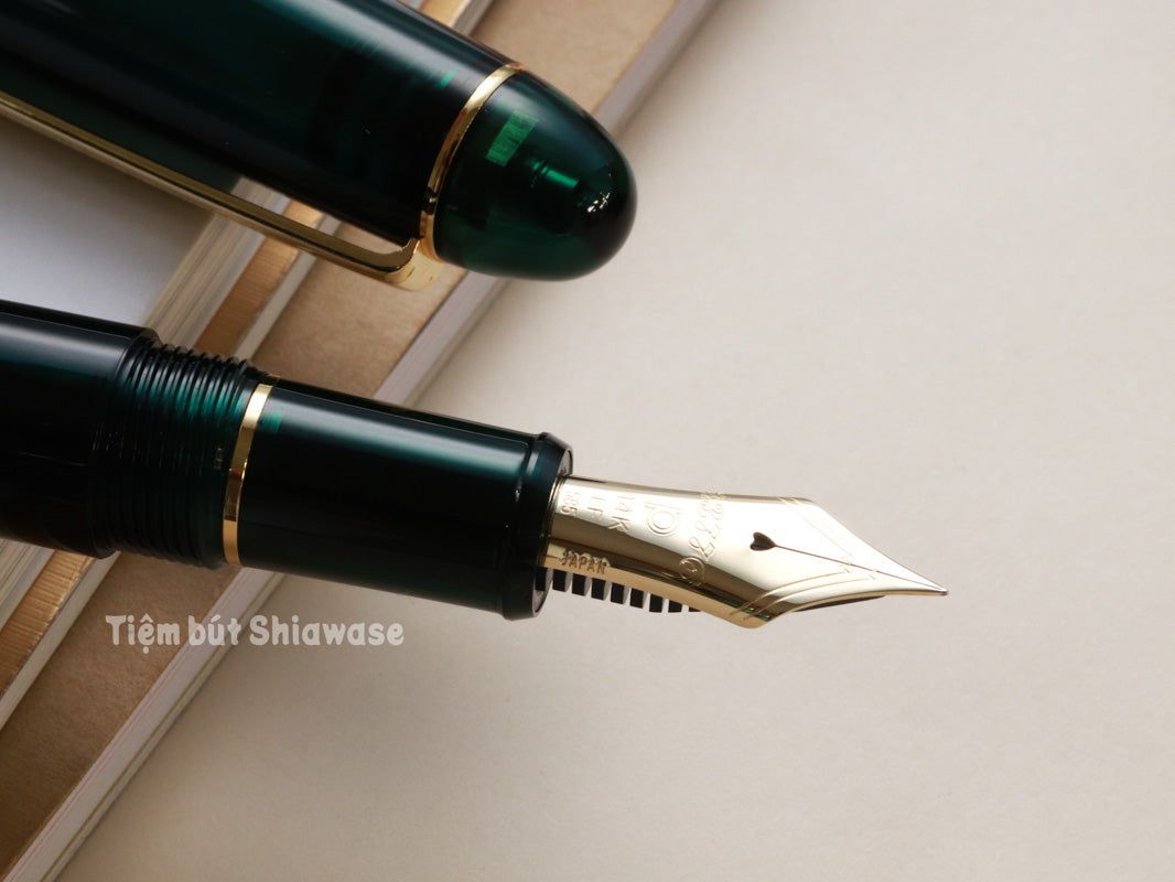 Bút Máy Platinum #3776 Century Slip & Seal 14K - Laurel Green - Xanh Lá