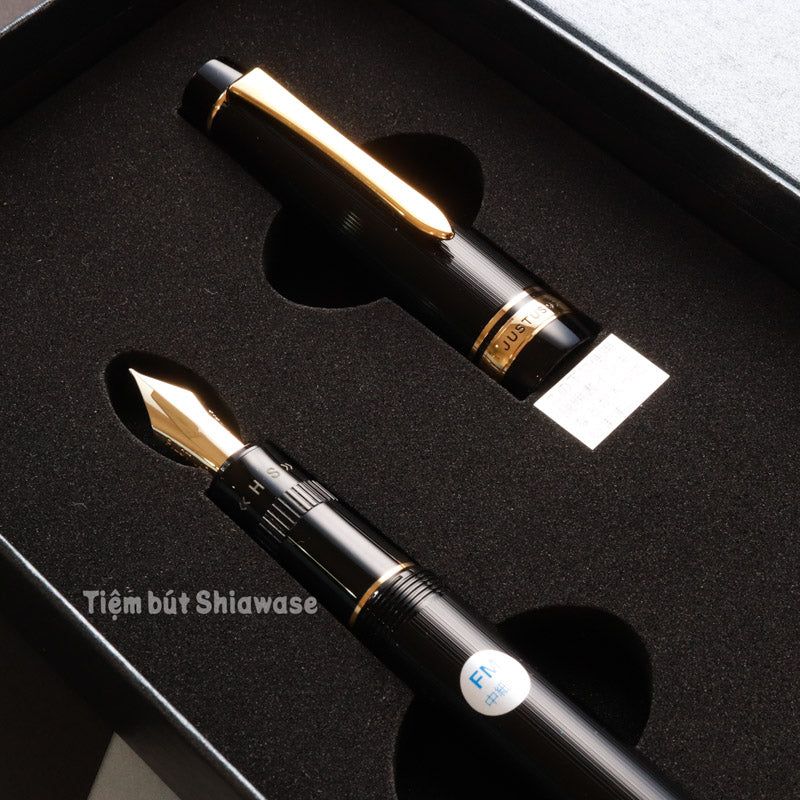 Bút Máy Pilot Justus 95 - Stripe Black - Đen Sọc Trơn