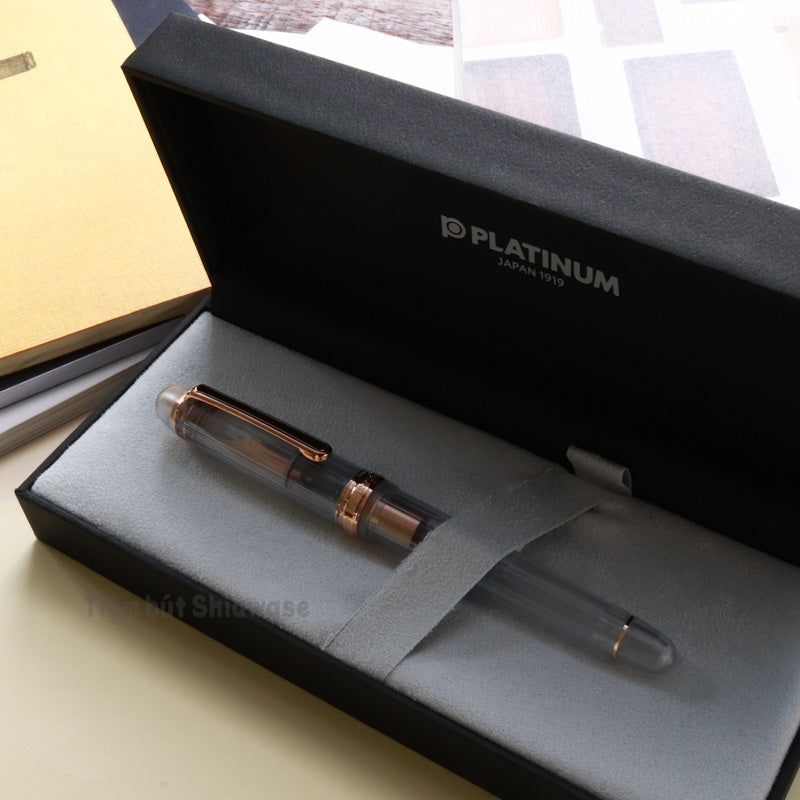 Bút Máy Platinum #3776 Century 14K Nice - Rosé - Rose Gold Trong Suốt