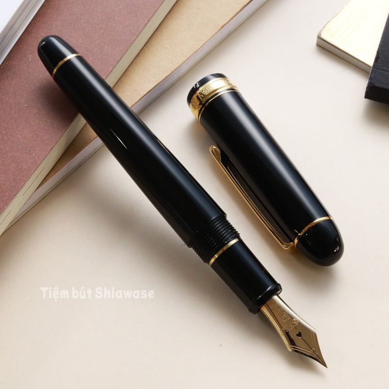 Bút Máy Platinum #3776 Century Slip & Seal 14K - Black - Đen