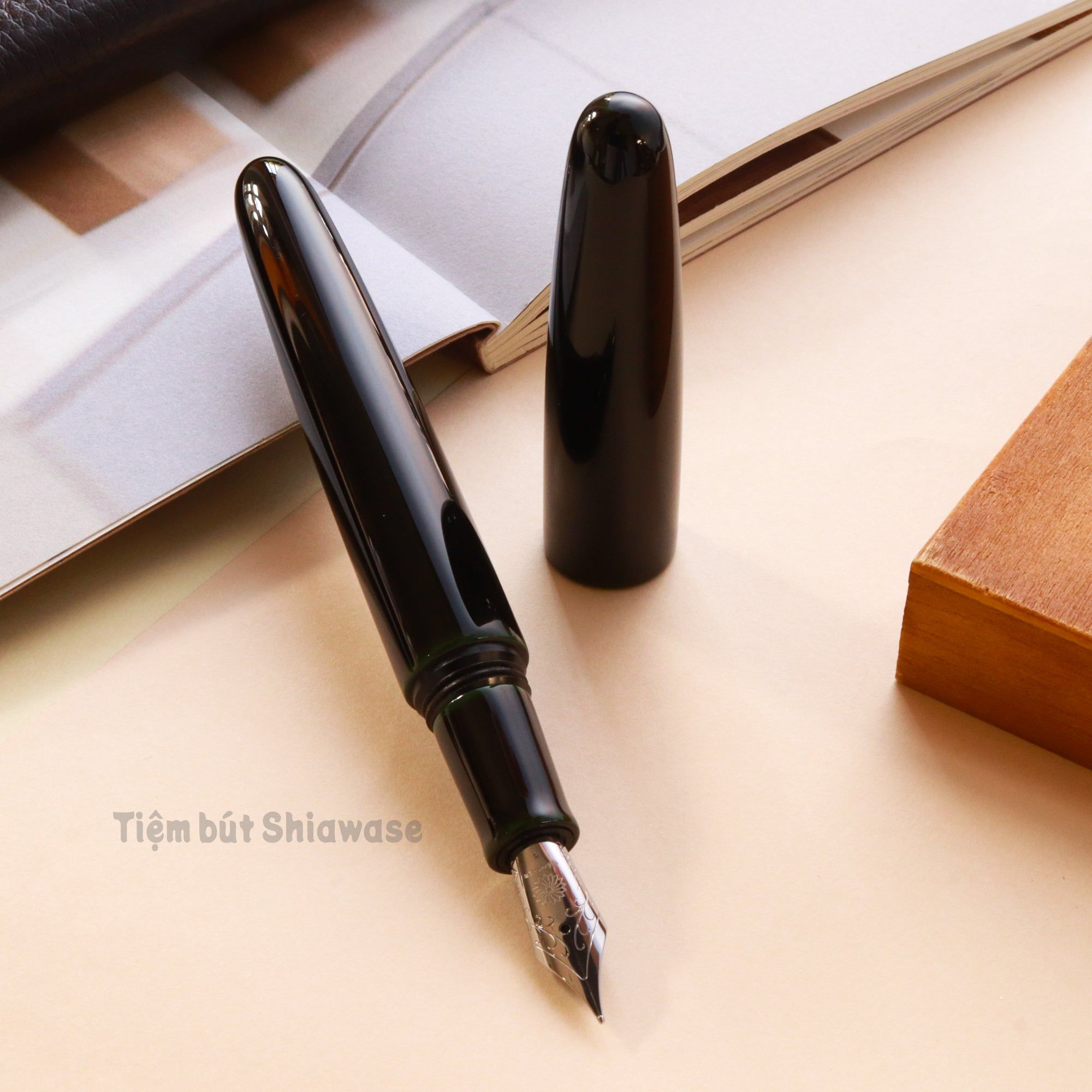 Bút Máy Wancher Dream Pen True Urushi Midori-tamenuri - Sơn Mài Wajima Nhật Bản