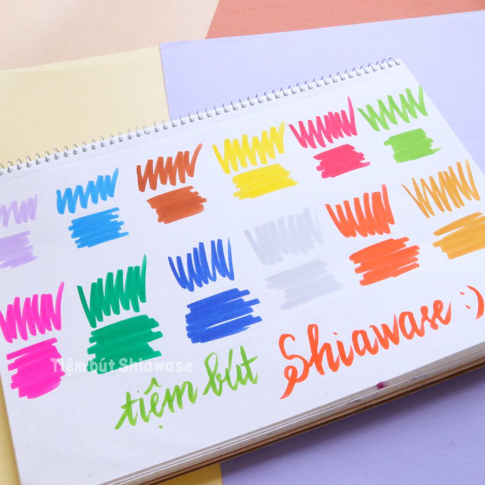 Bút Màu Nước Kuretake Zig Clean Color Real Brush - Set 12 Màu