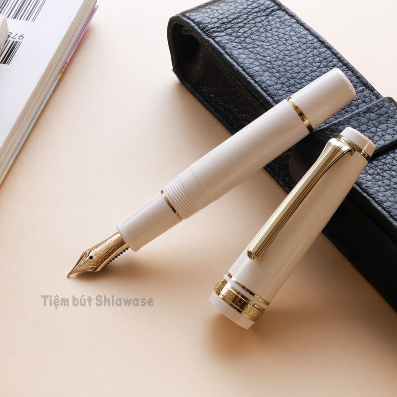 Bút Máy Sailor Professional Gear Slim Mini Morocco 14K - Beni White