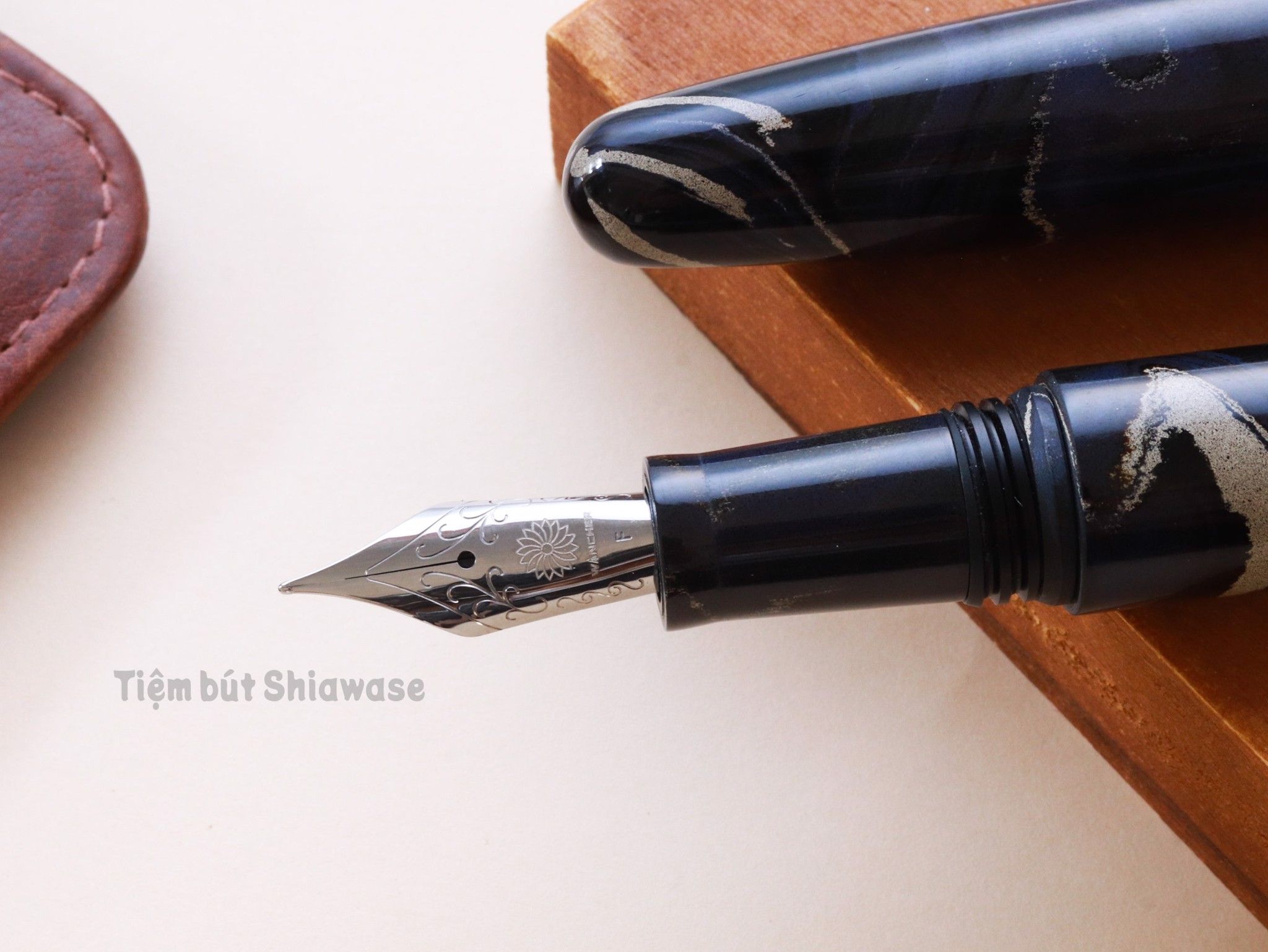 Bút Máy Wancher Dream Pen True Ebonite - Marble Purple Gray - Tím Xám Cẩm Thạch