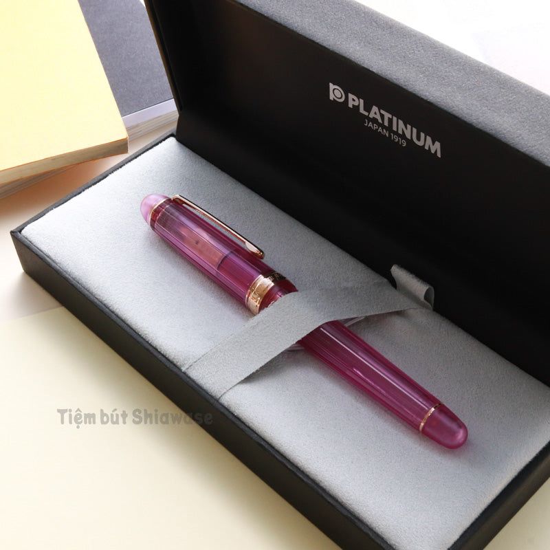 Bút Máy Platinum #3776 Century 14K Nice - Lilas - Hồng Trong Suốt