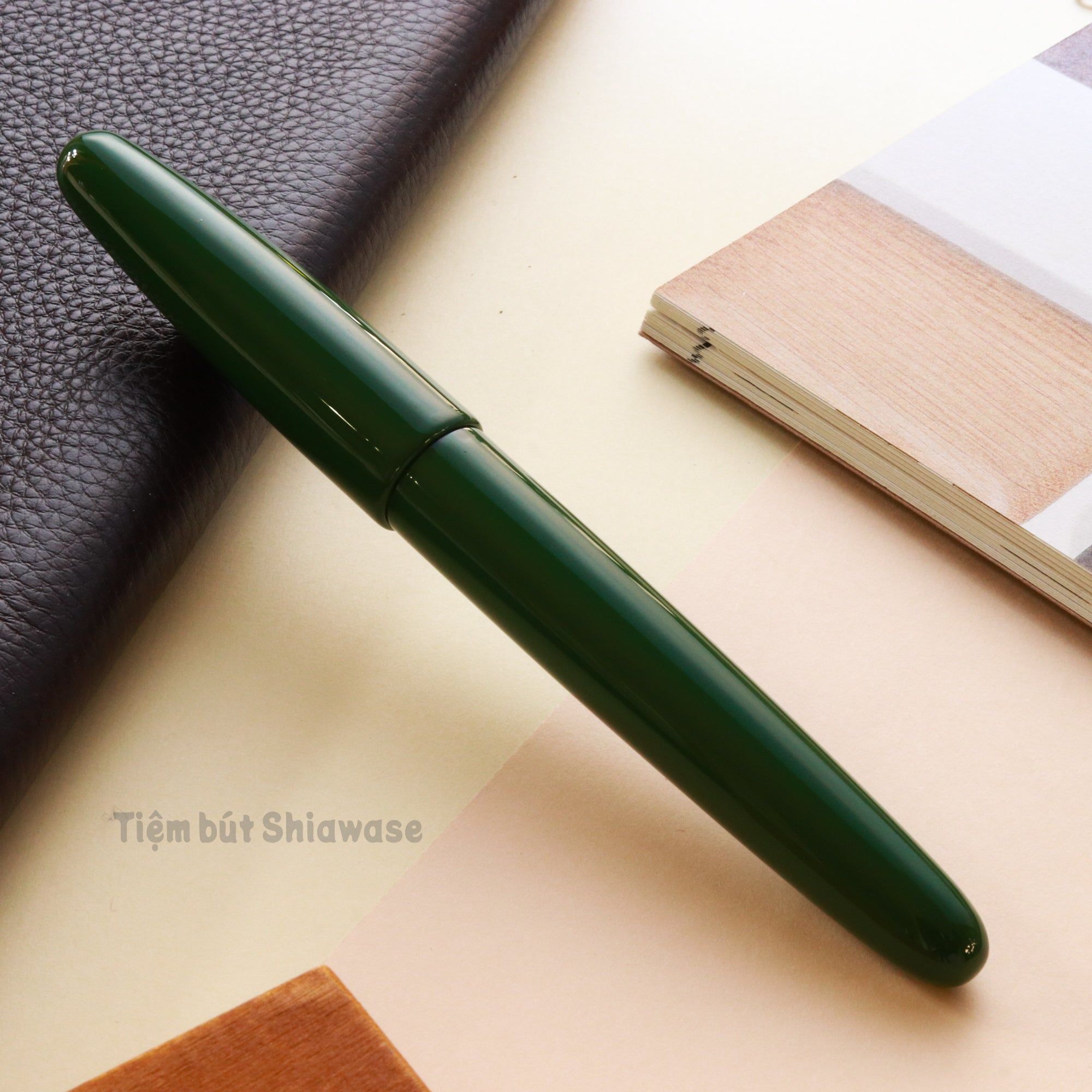 Bút Máy Wancher Dream Pen True Urushi Midori - Green - Sơn Mài Wajima Nhật Bản