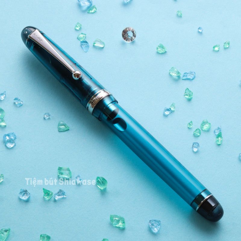 Bút Máy Pilot Custom 74 - Transparent Turquoise Green - Xanh Trong Suốt