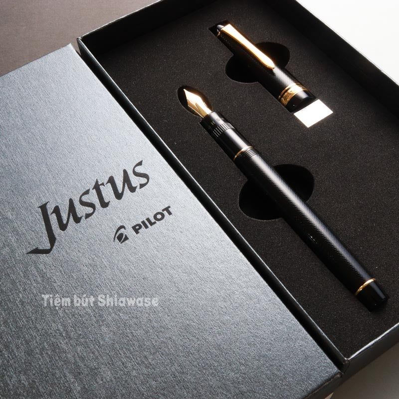 Bút Máy Pilot Justus 95 - Barley Black - Đen Sọc Chéo