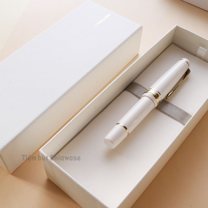 Bút Máy Sailor Professional Gear Slim Mini Morocco 14K - Beni White