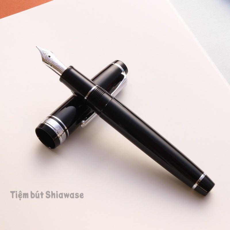 Bút Máy Sailor Professional Gear Slim 14K - Black - Đen (Bản Rhodium)