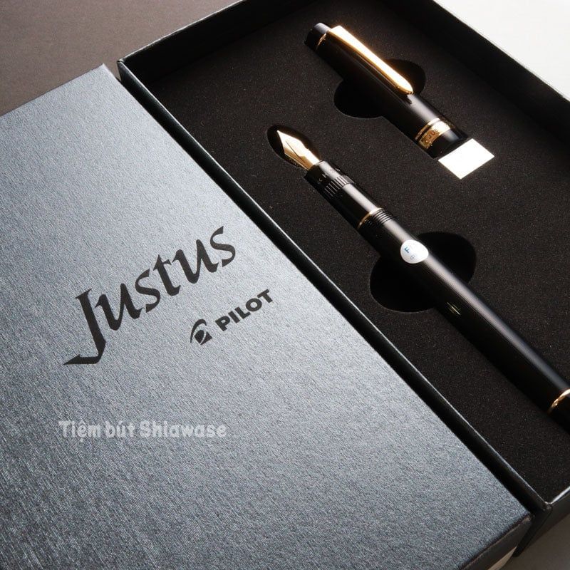 Bút Máy Pilot Justus 95 - Stripe Black - Đen Sọc Trơn