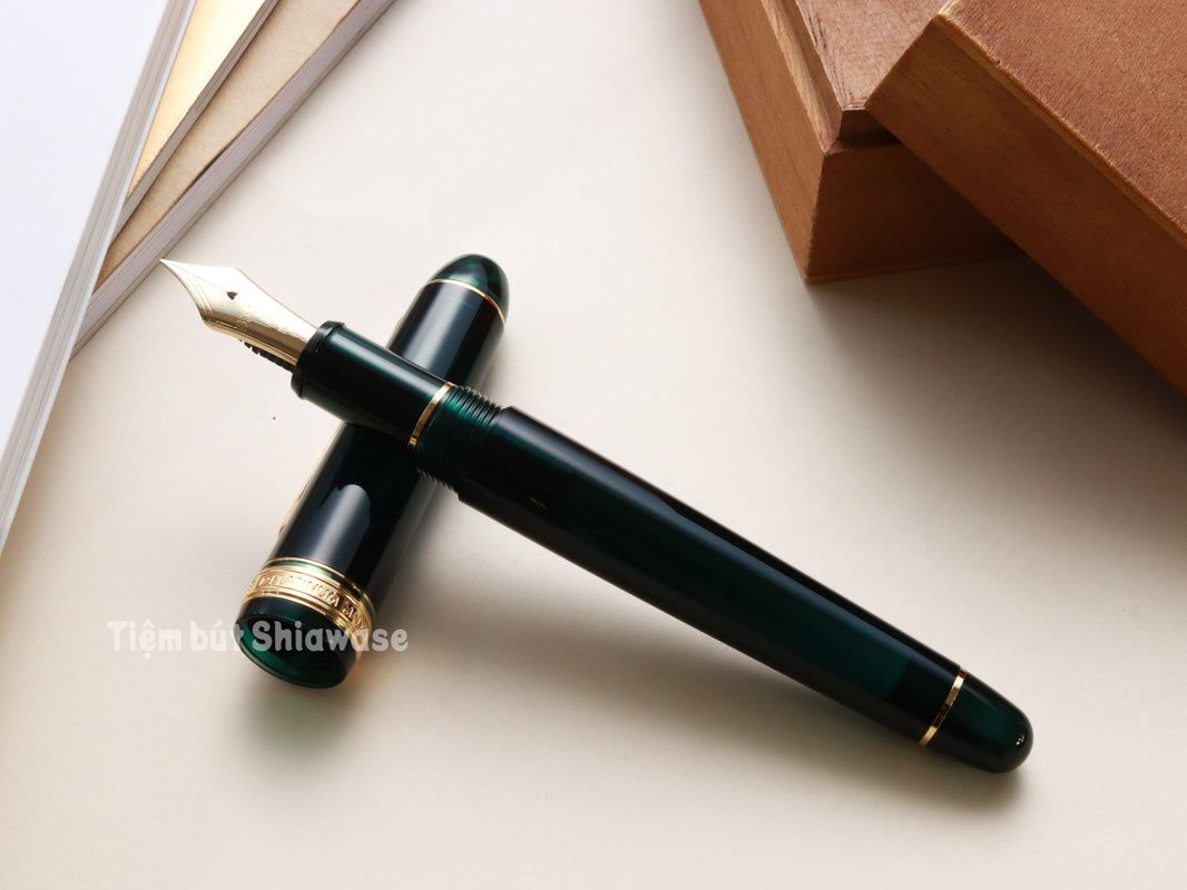 Bút Máy Platinum #3776 Century Slip & Seal 14K - Laurel Green - Xanh Lá
