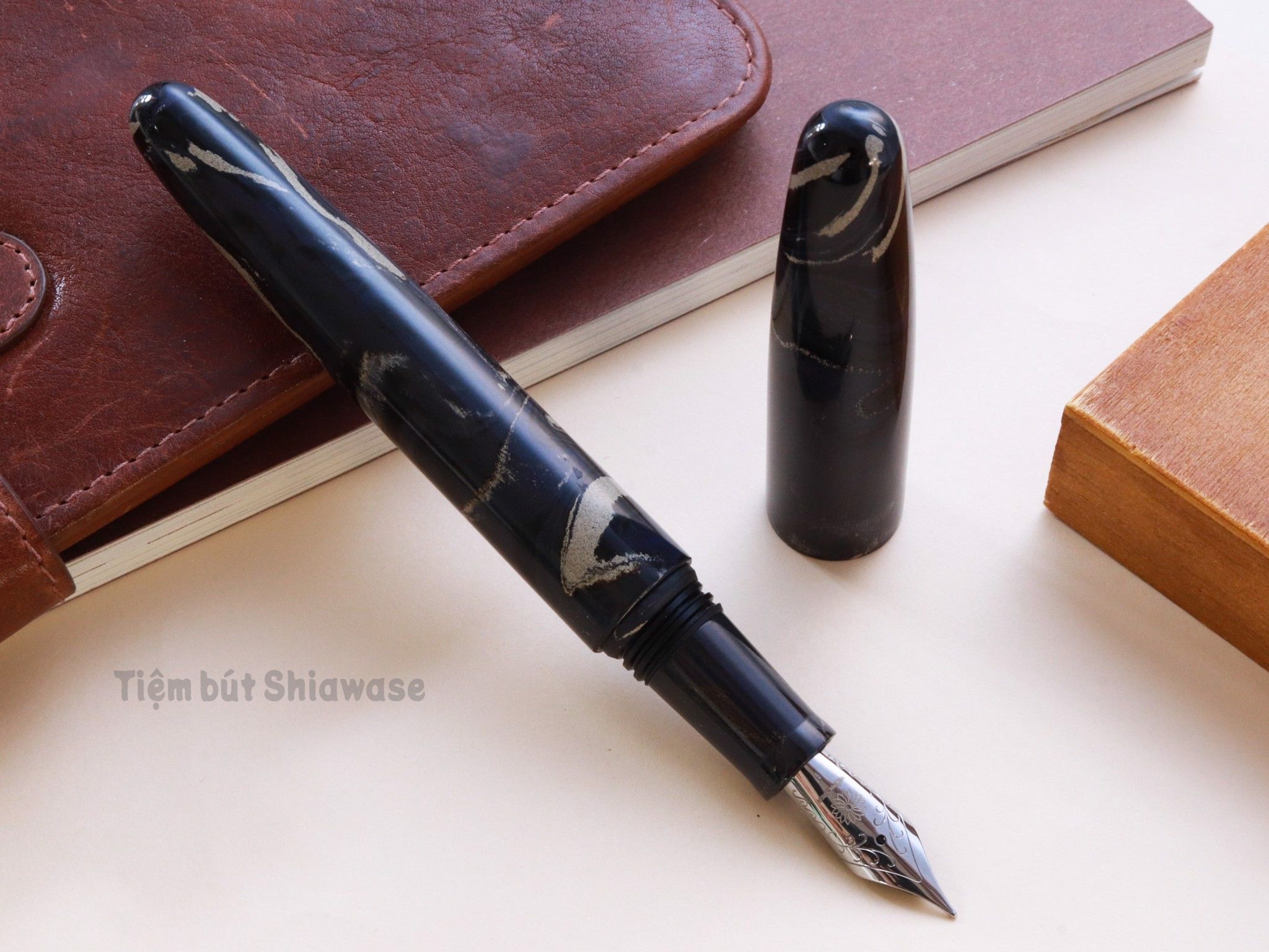 Bút Máy Wancher Dream Pen True Ebonite - Marble Purple Gray - Tím Xám Cẩm Thạch