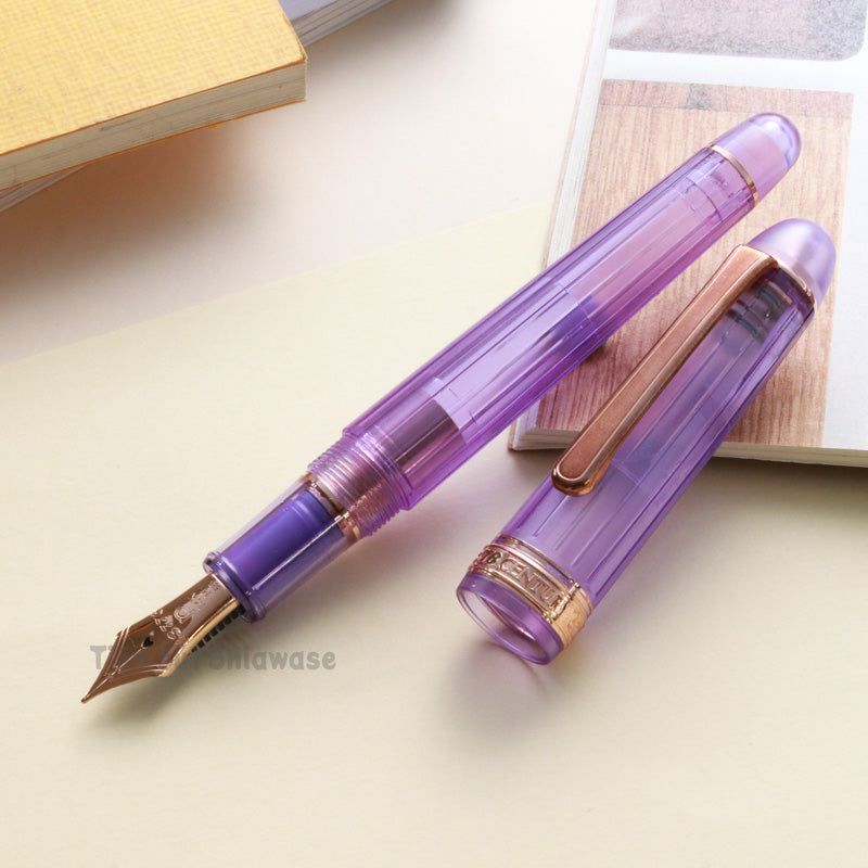 Bút Máy Platinum #3776 Century 14K Nice - Lavande - Tím Trong Suốt