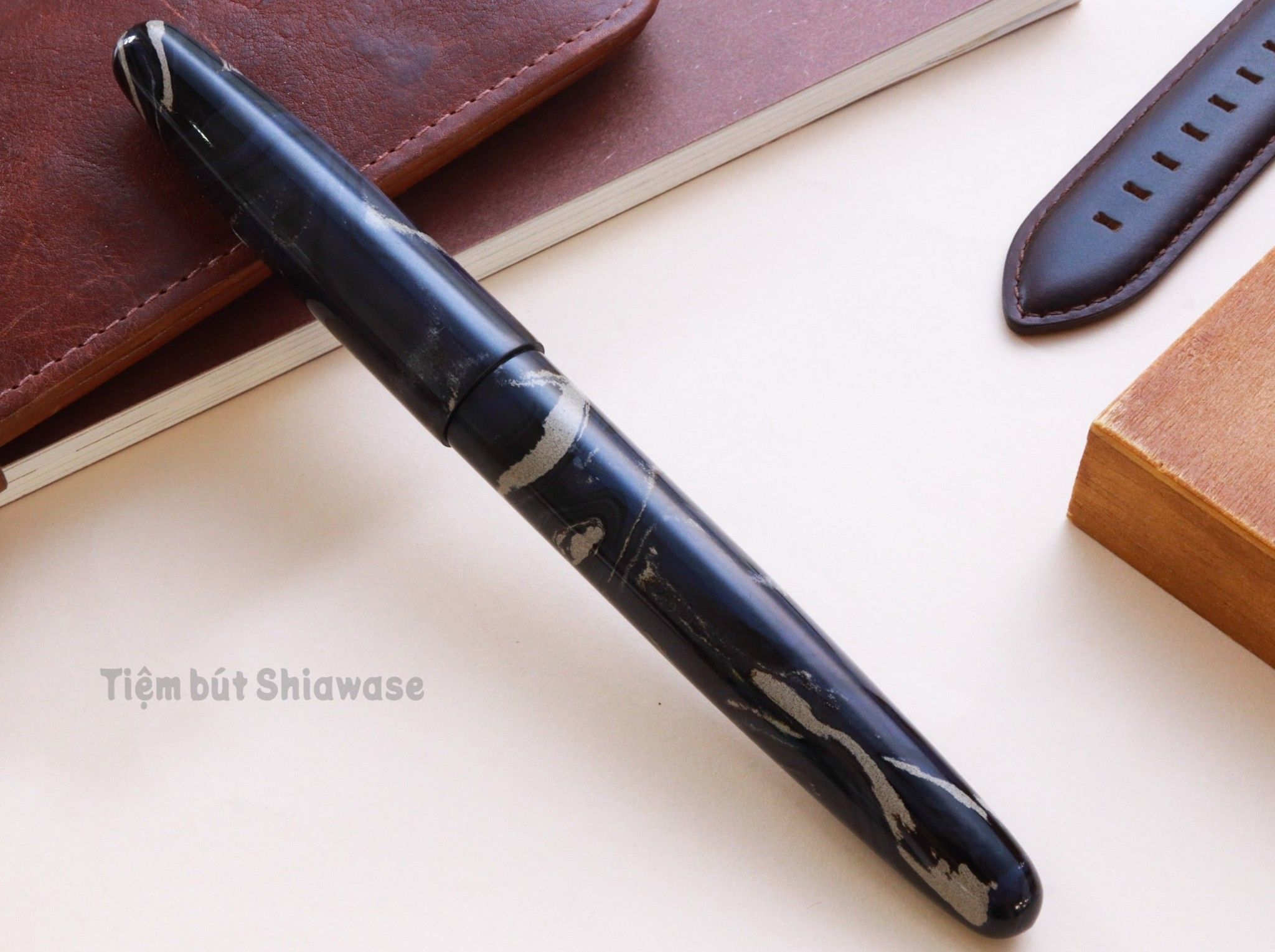 Bút Máy Wancher Dream Pen True Ebonite - Marble Purple Gray - Tím Xám Cẩm Thạch