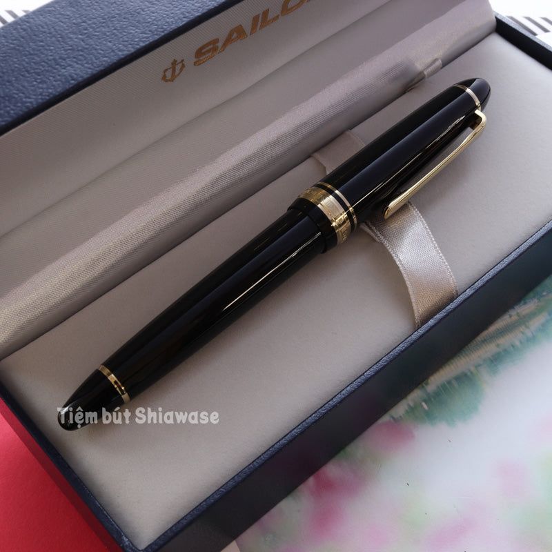 Bút Máy Sailor 1911 Profit Light 14K Gold Trims - Black - Đen
