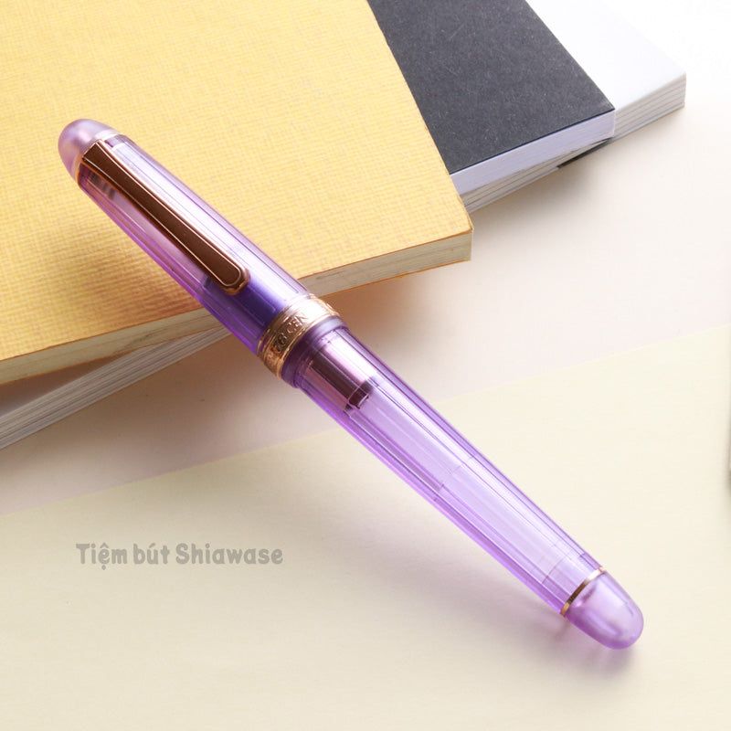 Bút Máy Platinum #3776 Century 14K Nice - Lavande - Tím Trong Suốt
