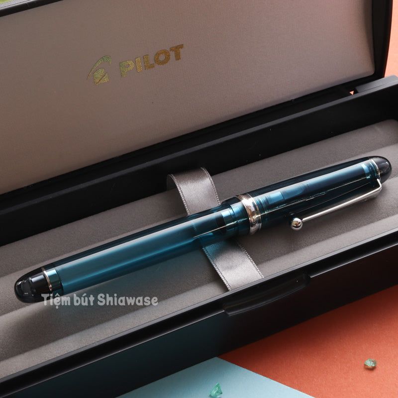 Bút Máy Pilot Custom 74 - Transparent Turquoise Green - Xanh Trong Suốt