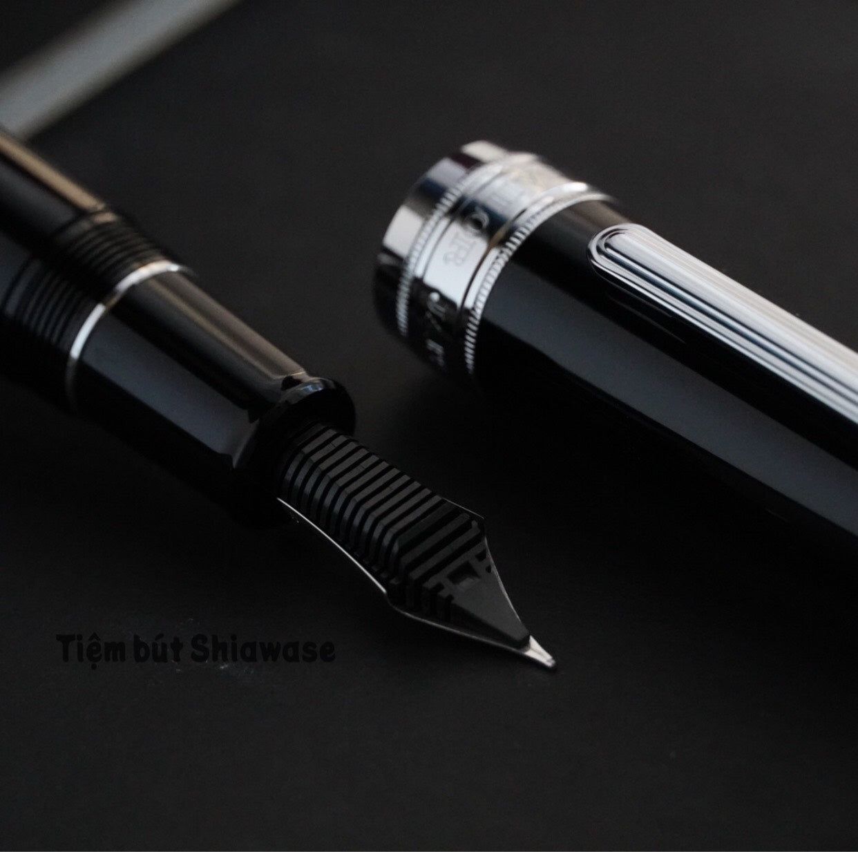 Bút Máy Sailor King of Pens Professional Gear Silver 21K - Black - Đen