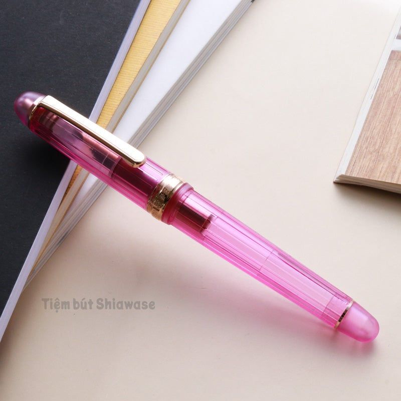 Bút Máy Platinum #3776 Century 14K Nice - Lilas - Hồng Trong Suốt
