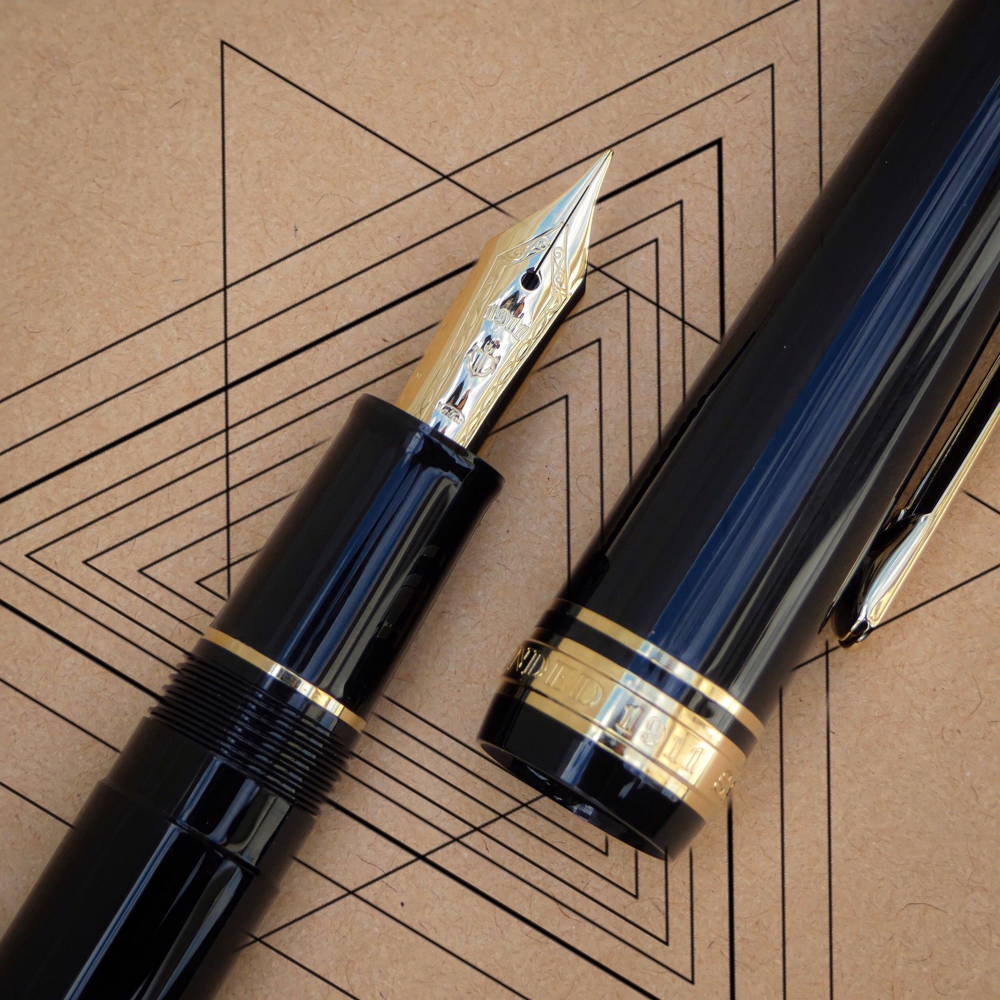 Bút Máy Sailor 1911 Profit Casual Gold Trims - Black - Đen