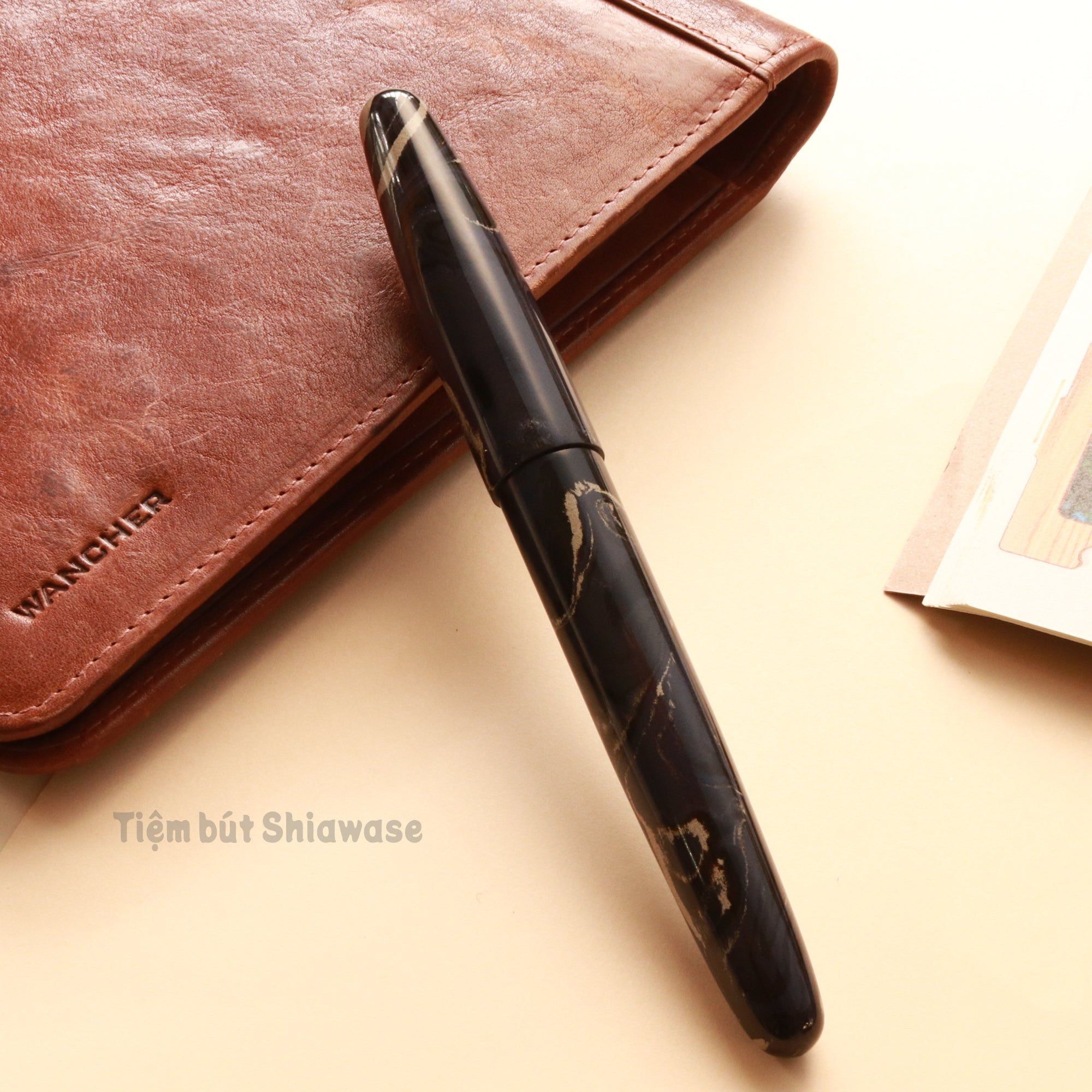 Bút Máy Wancher Dream Pen True Ebonite - Marble Purple Gray - Tím Xám Cẩm Thạch