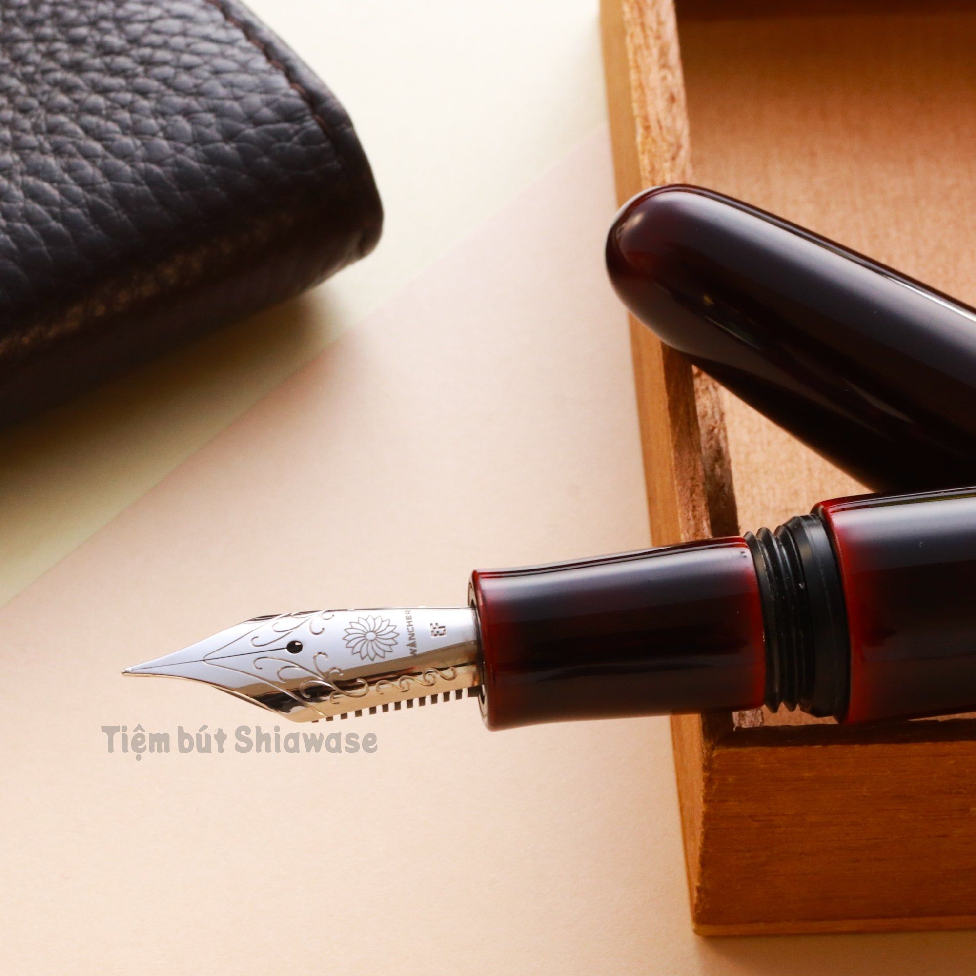Bút Máy Wancher Dream Pen True Urushi Aka-tamenuri - Sơn Mài Wajima Nhật Bản